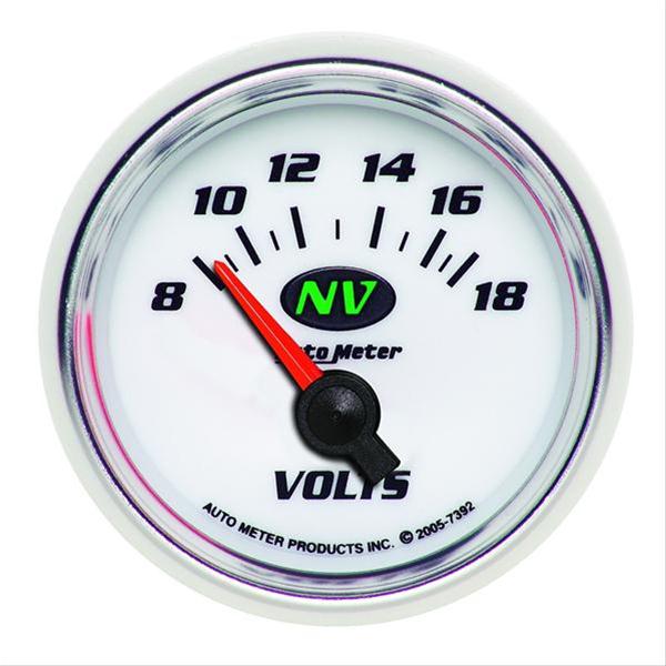 Autometer Voltmeter 52.4mm Short Sweep Electric 8-18 Volts