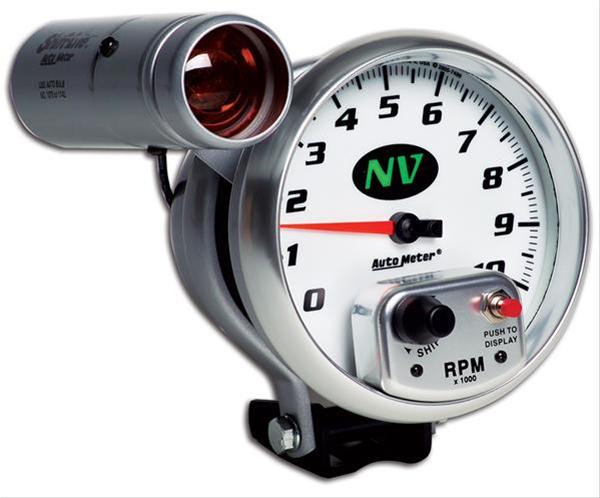 AutoMeter Gauge Tachometer 5in. 10K RPM Pedestal W/ Ext. Shift-Lite NV thumbnail 3