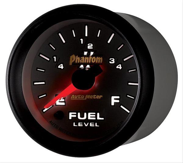 Autometer Phantom II 52mm Full Sweep Electronic 0-280 ohm Fuel Level Programmable E-F Range Gauge thumbnail 4
