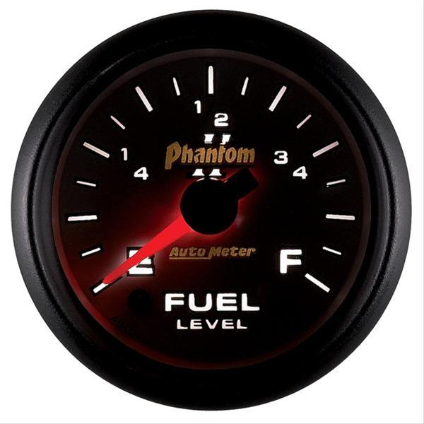 Autometer Phantom II 52mm Full Sweep Electronic 0-280 ohm Fuel Level Programmable E-F Range Gauge thumbnail 2