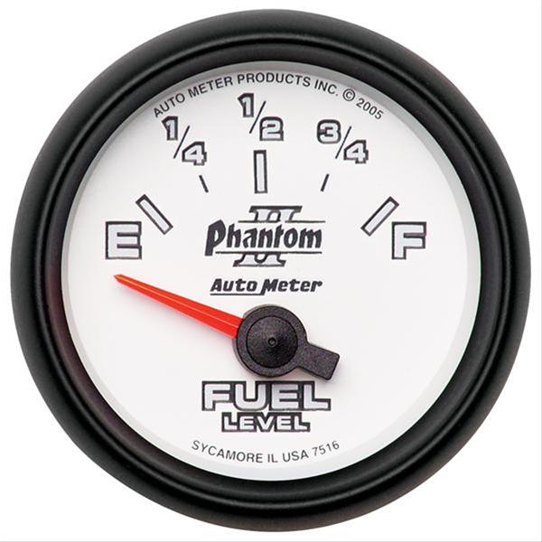 Autometer Phantom II 2-1/16in 240E - 33F OHM Electric Fuel Level Gauge thumbnail 2