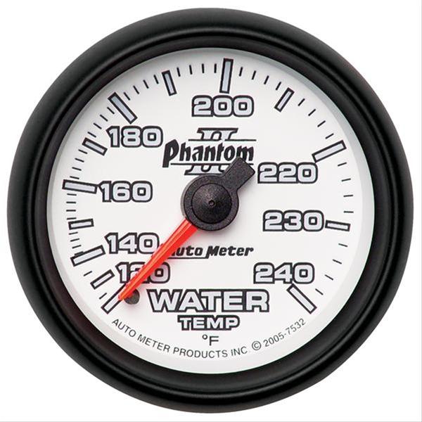 Autometer Phantom II 2-1/16in 120-240 Degree F Mechanical Water Temp Gauge