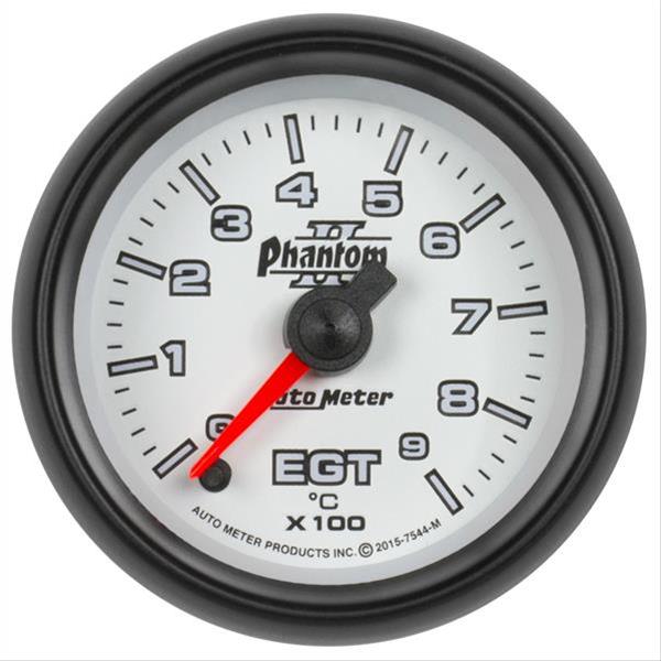 Autometer Phantom II Gauge Pyrometer (Egt) 2 1/16in 900c Digital Stepper Motor Phantom II
