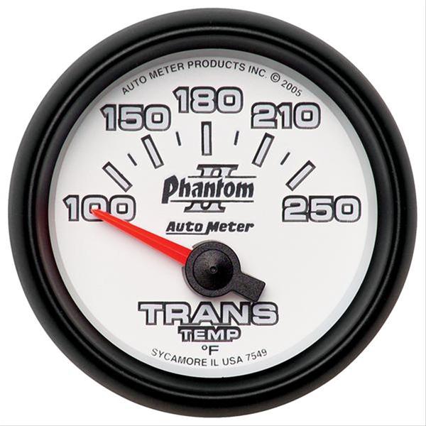 Autometer Phantom II 52.4mm Short Sweep Electronic 100-350 Def F Transmission Temperature Gauge thumbnail 2