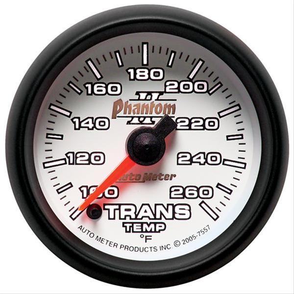 Autometer Phantom II 52mm Full Sweep Electronic 100-260 Deg F Transmission Temperature Gauge thumbnail 2