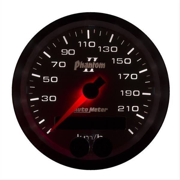 Autometer Phantom II 3-3/8in 0-225KM/H (GPS) Speedometer Gauge thumbnail 2