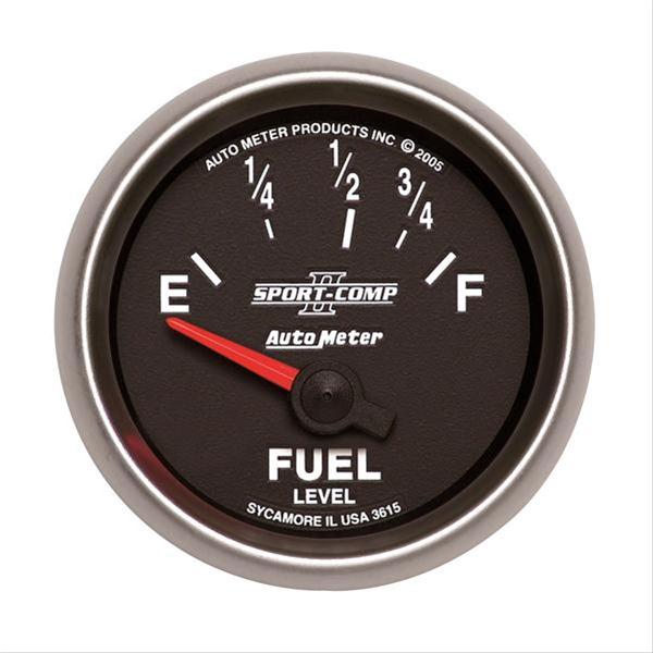 Autometer Sport-Comp II 2-5/8in Short Sweep Electronic 73-10ohms Fuel Level Gauge