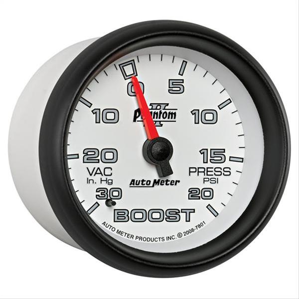 AutoMeter Gauge Vac/Boost 2-5/8in. 30Inhg-20PSI Mechanical Phantom II thumbnail 2