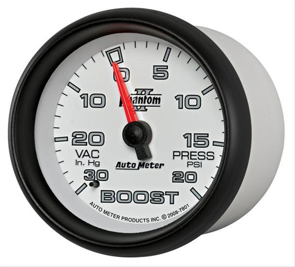 AutoMeter Gauge Vac/Boost 2-5/8in. 30Inhg-20PSI Mechanical Phantom II thumbnail 5