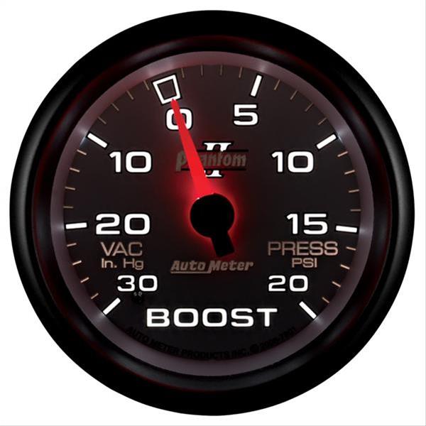 AutoMeter Gauge Vac/Boost 2-5/8in. 30Inhg-20PSI Mechanical Phantom II thumbnail 3