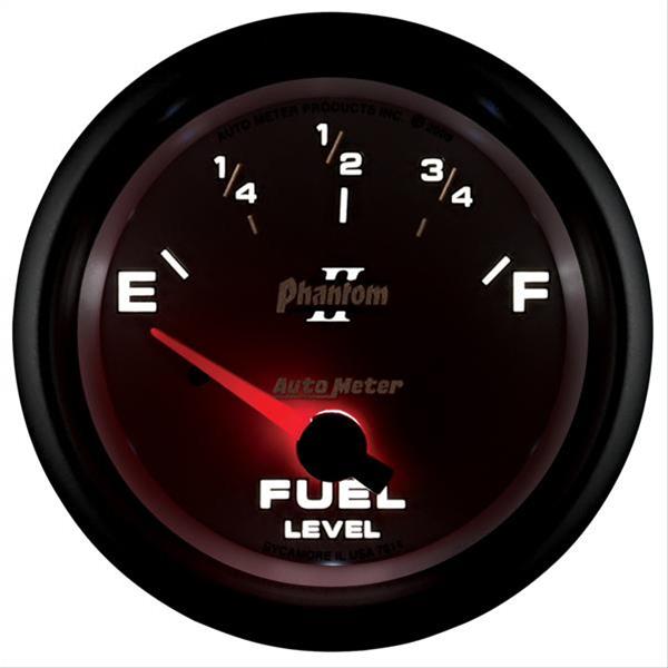 AutoMeter Gauge Fuel Level 2-5/8in. 0 Ohm(e) to 90 Ohm(f) Elec Phantom II thumbnail 2