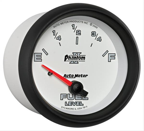 AutoMeter Gauge Fuel Level 2-5/8in. 0 Ohm(e) to 90 Ohm(f) Elec Phantom II thumbnail 3