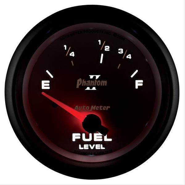 Autometer Phantom II 2-5/8in / 73 Ohms Empty - 10 Ohms Full Electrical Fuel Level Gauge thumbnail 2