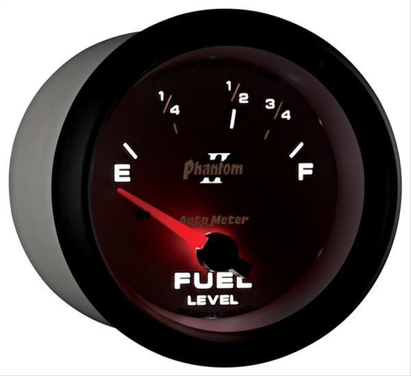 Autometer Phantom II 2-5/8in / 73 Ohms Empty - 10 Ohms Full Electrical Fuel Level Gauge thumbnail 4