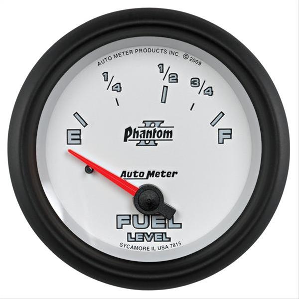 Autometer Phantom II 2-5/8in / 73 Ohms Empty - 10 Ohms Full Electrical Fuel Level Gauge