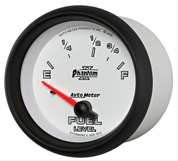 Autometer Phantom II 2-5/8in / 73 Ohms Empty - 10 Ohms Full Electrical Fuel Level Gauge thumbnail 5