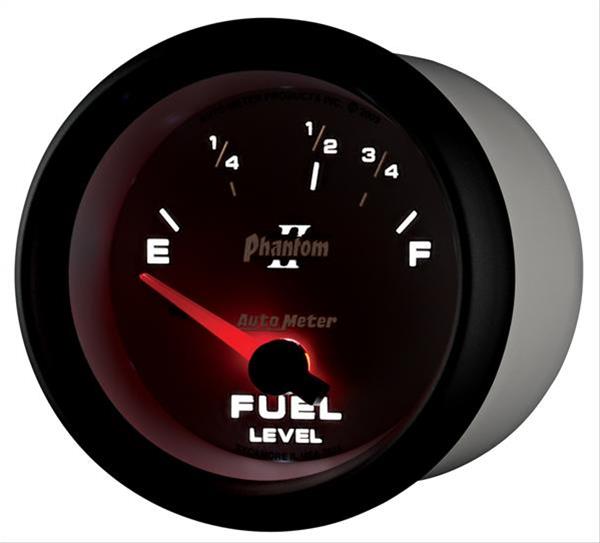 Autometer Phantom II 2-5/8in / 73 Ohms Empty - 10 Ohms Full Electrical Fuel Level Gauge thumbnail 6