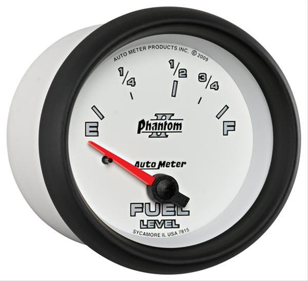Autometer Phantom II 2-5/8in / 73 Ohms Empty - 10 Ohms Full Electrical Fuel Level Gauge thumbnail 3
