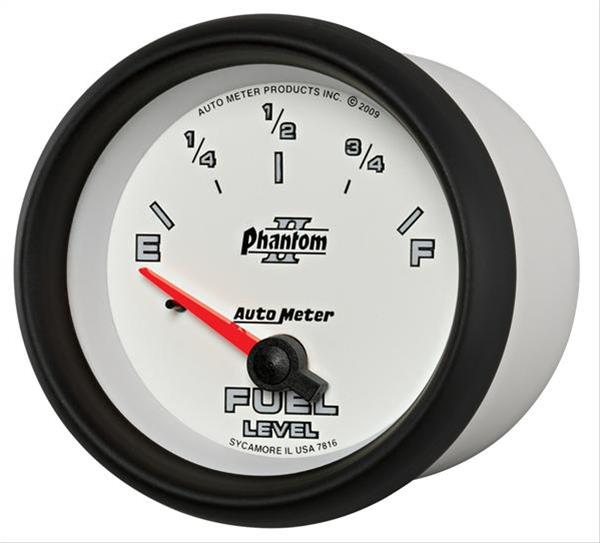 AutoMeter Gauge Fuel Level 2-5/8in. 240 Ohm(e) to 33 Ohm(f) Elec Phantom II thumbnail 5