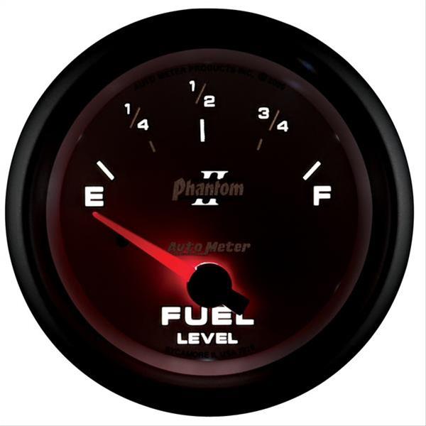 AutoMeter Gauge Fuel Level 2-5/8in. 240 Ohm(e) to 33 Ohm(f) Elec Phantom II thumbnail 2