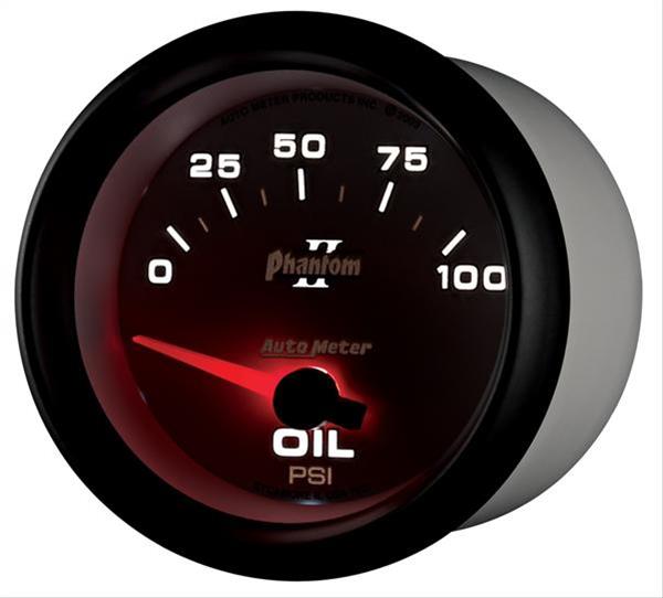 Autometer Phantom II 2 5/8in 0-100 PSI Short Sweep Electronic Oil Pressure Gauge thumbnail 6