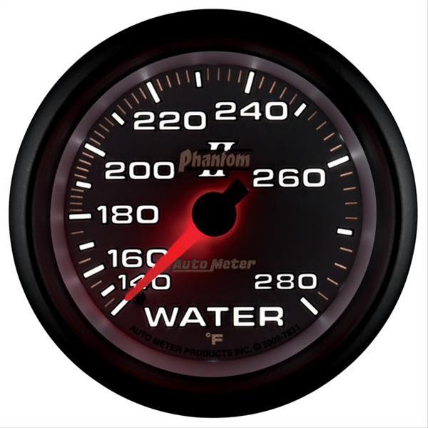 Autometer Phantom II 2-5/8in 140-280 Degree F Mechanical Water Gauge thumbnail 2