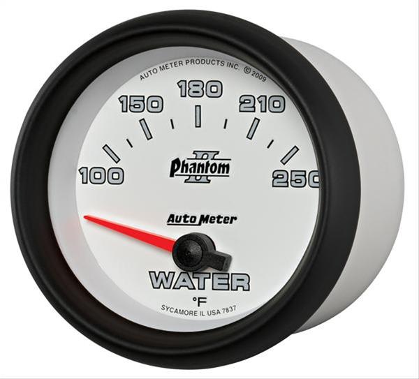 Autometer Phantom II 2-5/8in 100-250 Degrees F Electrical Water Temperature Gauge thumbnail 5