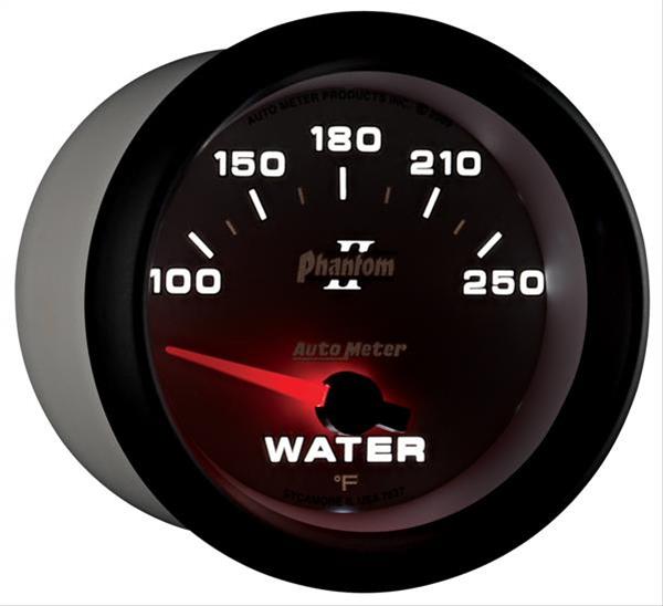 Autometer Phantom II 2-5/8in 100-250 Degrees F Electrical Water Temperature Gauge thumbnail 4