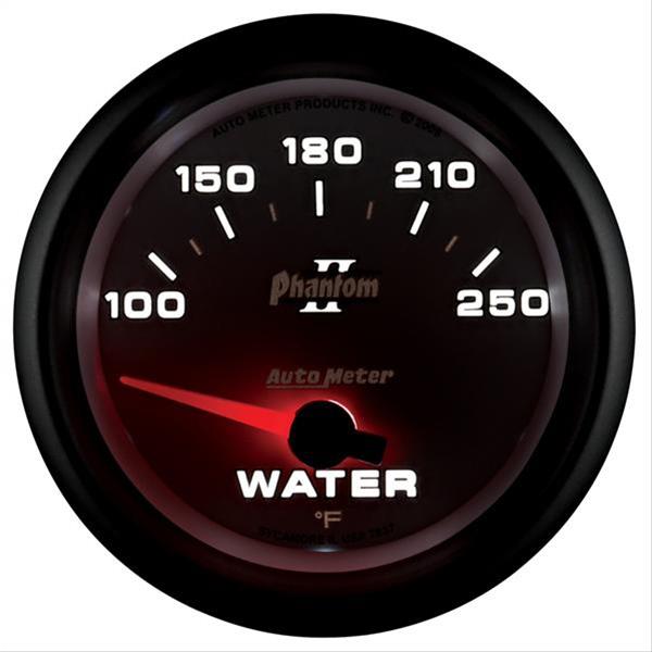 Autometer Phantom II 2-5/8in 100-250 Degrees F Electrical Water Temperature Gauge thumbnail 2