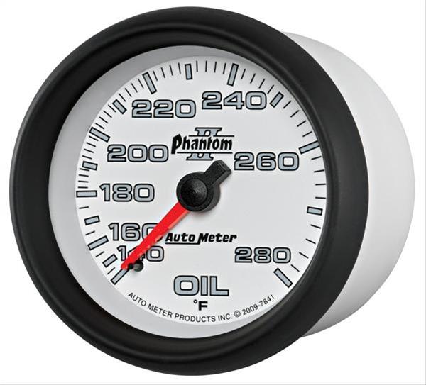 AutoMeter Gauge Oil Temp 2-5/8in. 140-280 Deg. F Mechanical Phantom II thumbnail 5
