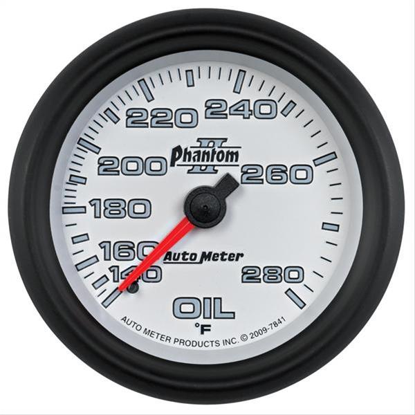 AutoMeter Gauge Oil Temp 2-5/8in. 140-280 Deg. F Mechanical Phantom II