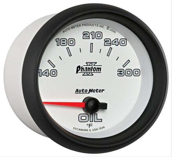 Autometer Phantom II 2 5/8in 140-300 Degree F Short Sweep Electronic Oil Temperature Gauge thumbnail 3