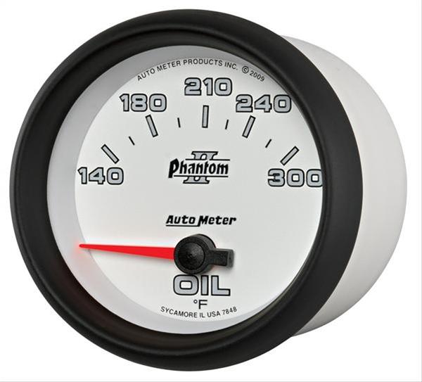 Autometer Phantom II 2 5/8in 140-300 Degree F Short Sweep Electronic Oil Temperature Gauge thumbnail 5