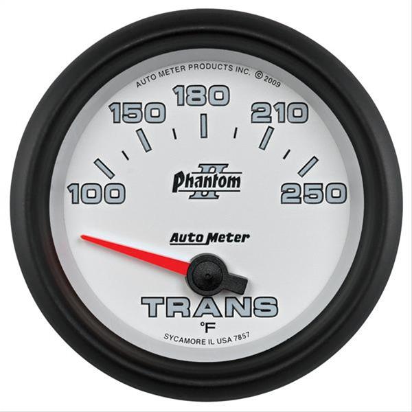 AutoMeter Gauge Transmission Temp 2-5/8in. 100-250 Deg. F Electric Phantom II