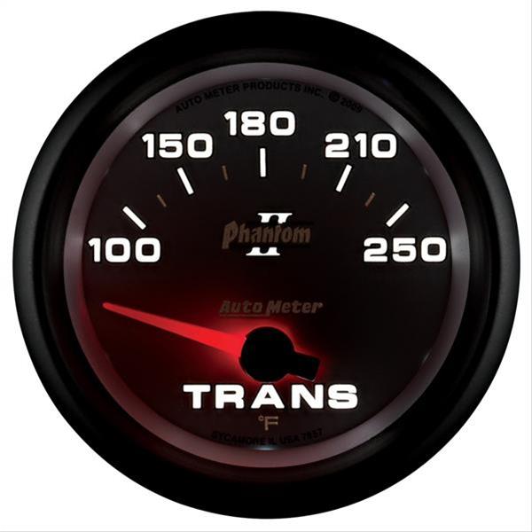 AutoMeter Gauge Transmission Temp 2-5/8in. 100-250 Deg. F Electric Phantom II thumbnail 2