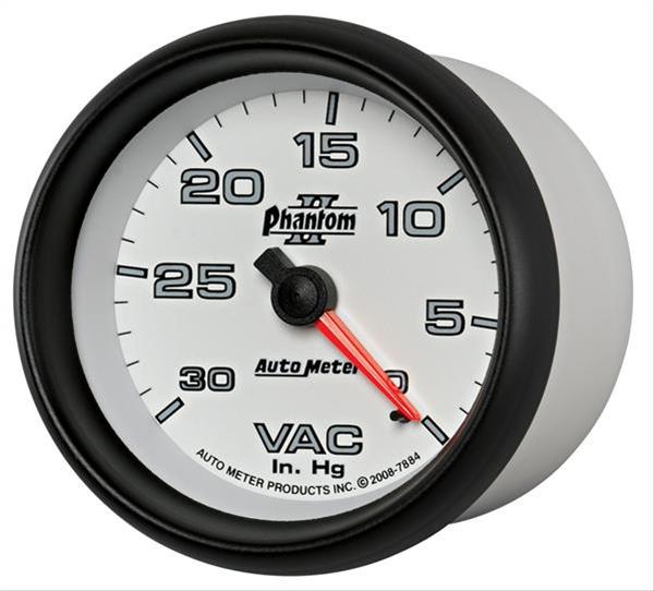 AutoMeter Gauge Vacuum 2-5/8in. 30Inhg Mechanical Phantom II thumbnail 5