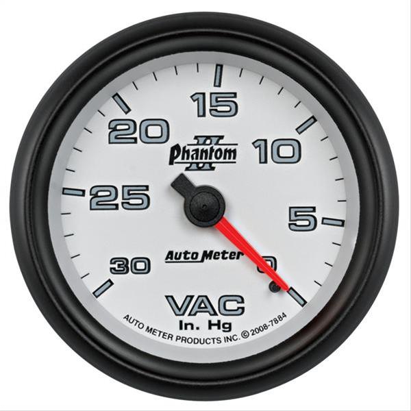 AutoMeter Gauge Vacuum 2-5/8in. 30Inhg Mechanical Phantom II