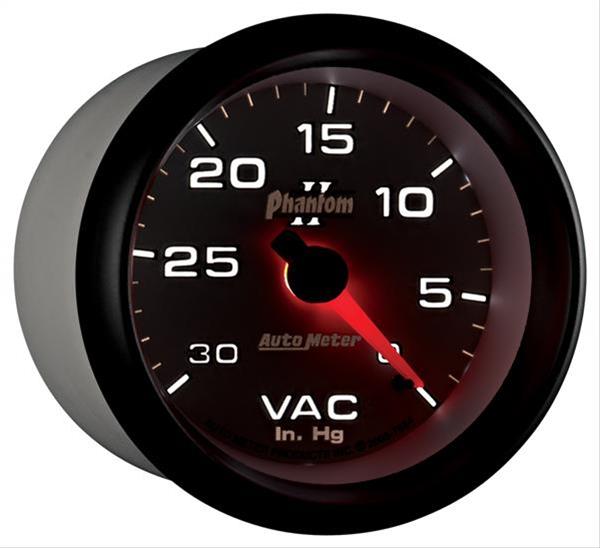 AutoMeter Gauge Vacuum 2-5/8in. 30Inhg Mechanical Phantom II thumbnail 4