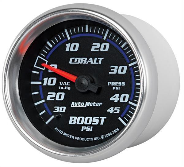 AutoMeter Gauge Vac/Boost 2-5/8in. 30Inhg-45PSI Mechanical Cobalt thumbnail 5