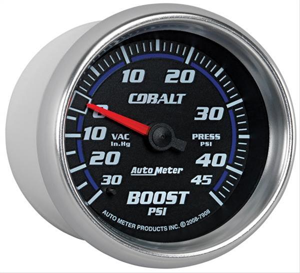 AutoMeter Gauge Vac/Boost 2-5/8in. 30Inhg-45PSI Mechanical Cobalt thumbnail 4