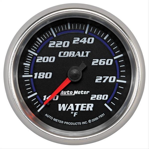 Autometer Cobalt 66.7mm 140-280 degree F. Water Temperature Gauge