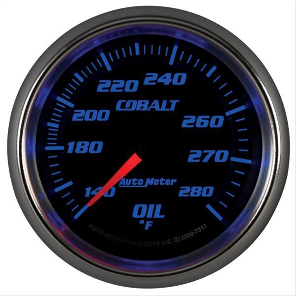 Autometer Cobalt 66.7mm 140-280 Degree F Mechanical Oil Temperature Gauge thumbnail 3