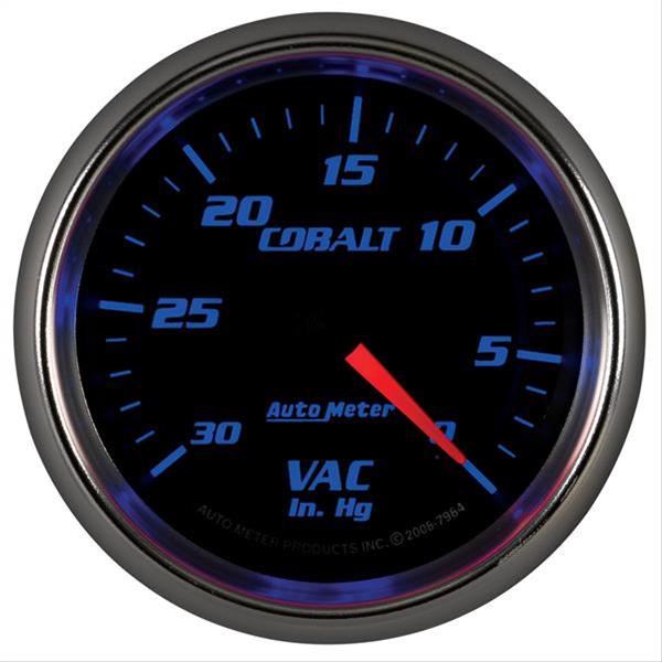 Autometer Cobalt 2-5/8in. / 0-30 IN HG / Mechanical Vacuum Gauge thumbnail 2