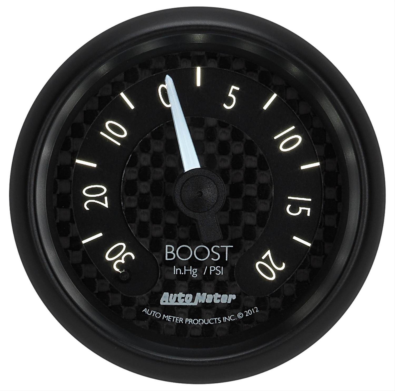 Autometer GT Series 52mm Mechanical 30 In Hg/20 psi Vacuum/Boost Gauge