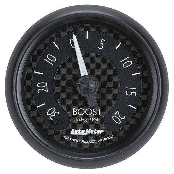 Autometer GT Series 52mm Mechanical 30 In Hg/20 psi Vacuum/Boost Gauge thumbnail 4