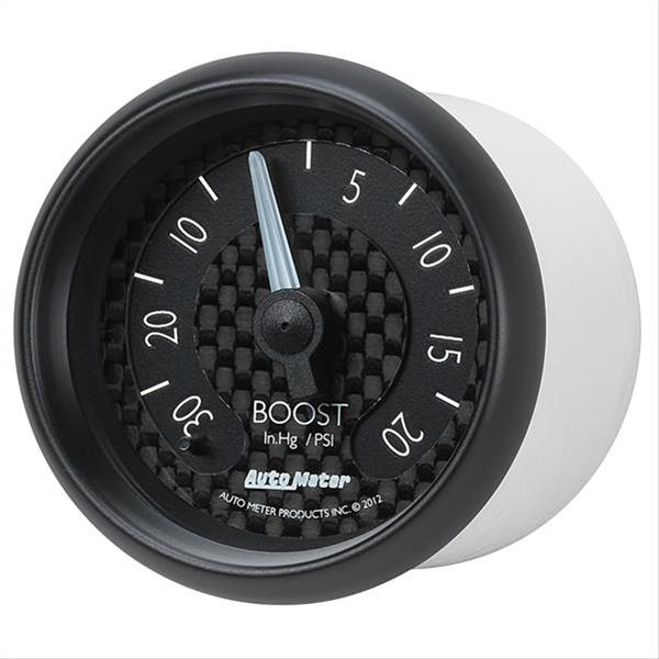 Autometer GT Series 52mm Mechanical 30 In Hg/20 psi Vacuum/Boost Gauge thumbnail 5