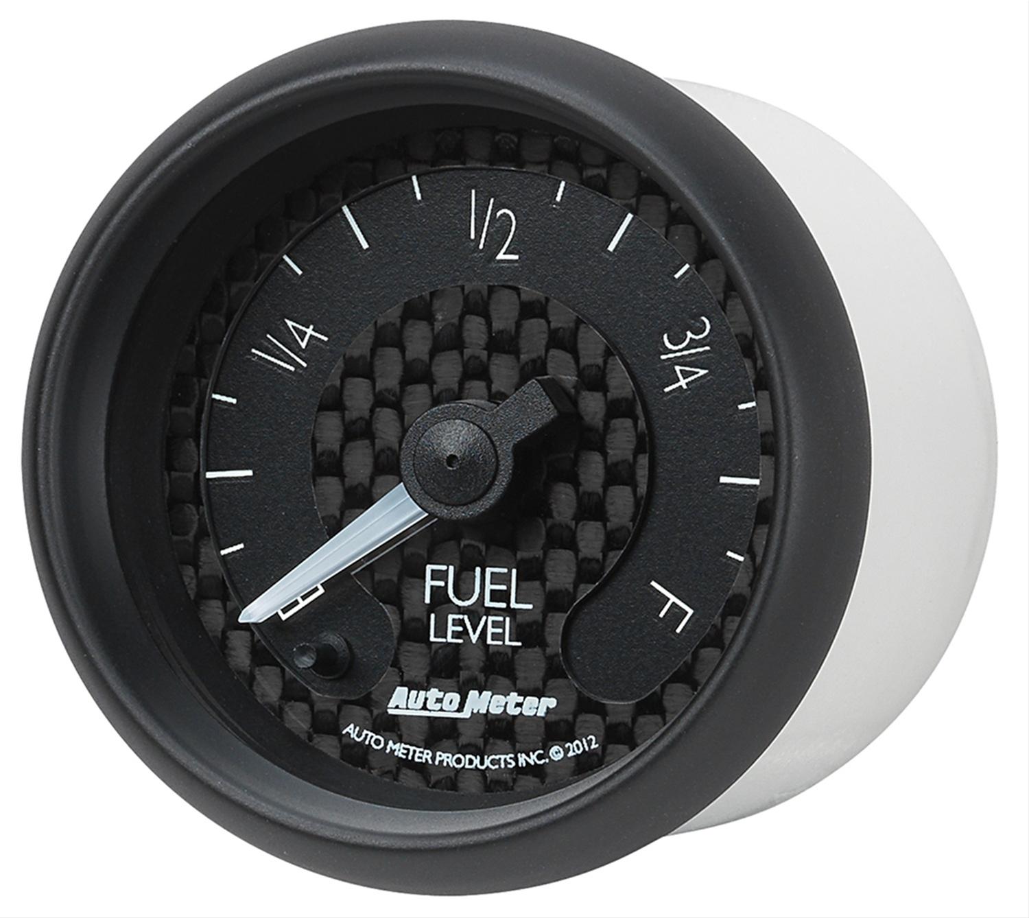 Autometer GT Series 52mm Full Sweep Electronic 0-280 ohm Fuel Level Programmable Empty-Full Range thumbnail 5