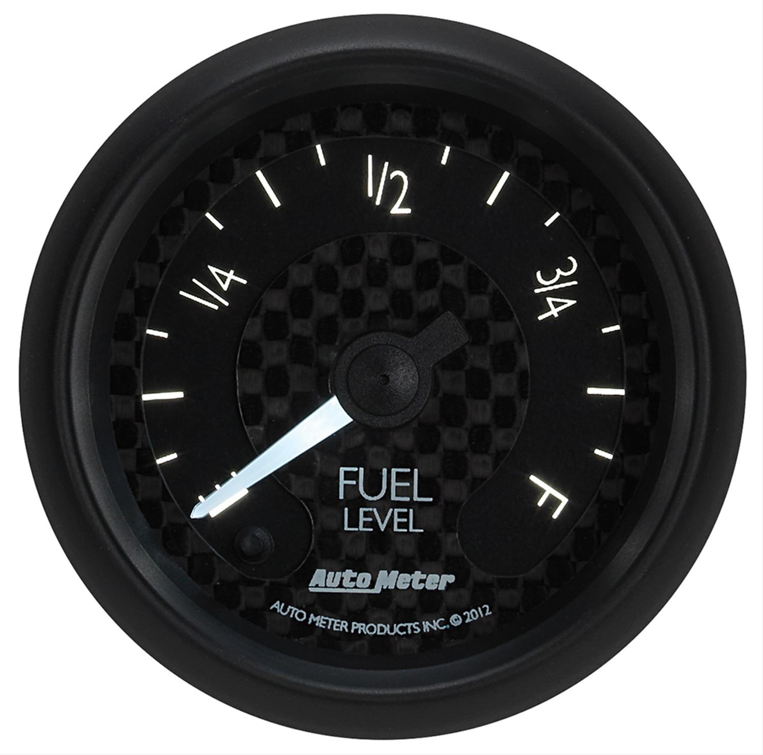 Autometer GT Series 52mm Full Sweep Electronic 0-280 ohm Fuel Level Programmable Empty-Full Range thumbnail 2