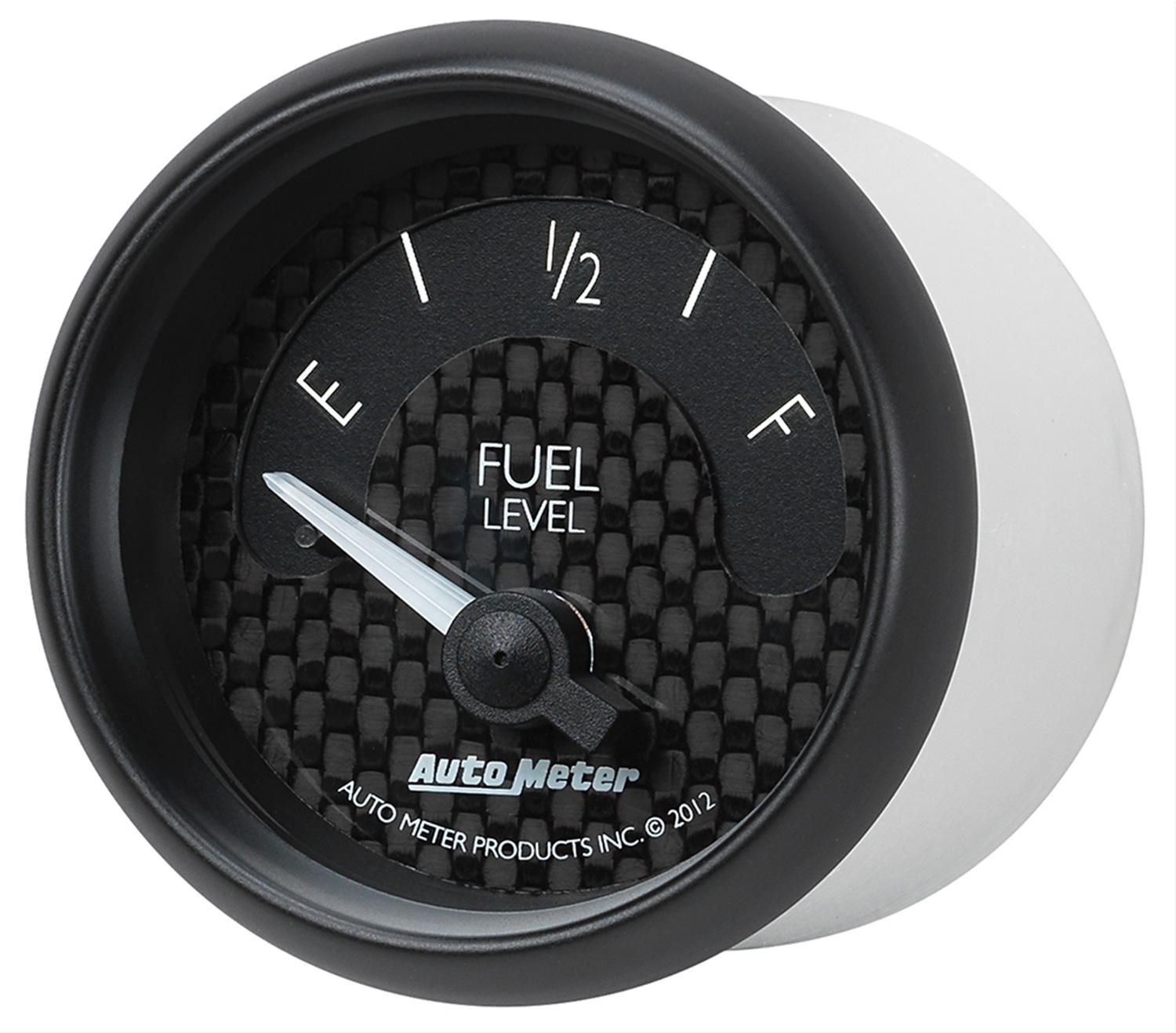 Autometer GT Series 52mm Short Sweep Electronic 0-90 ohms Fuel Level (For most 65-97 GM) thumbnail 5