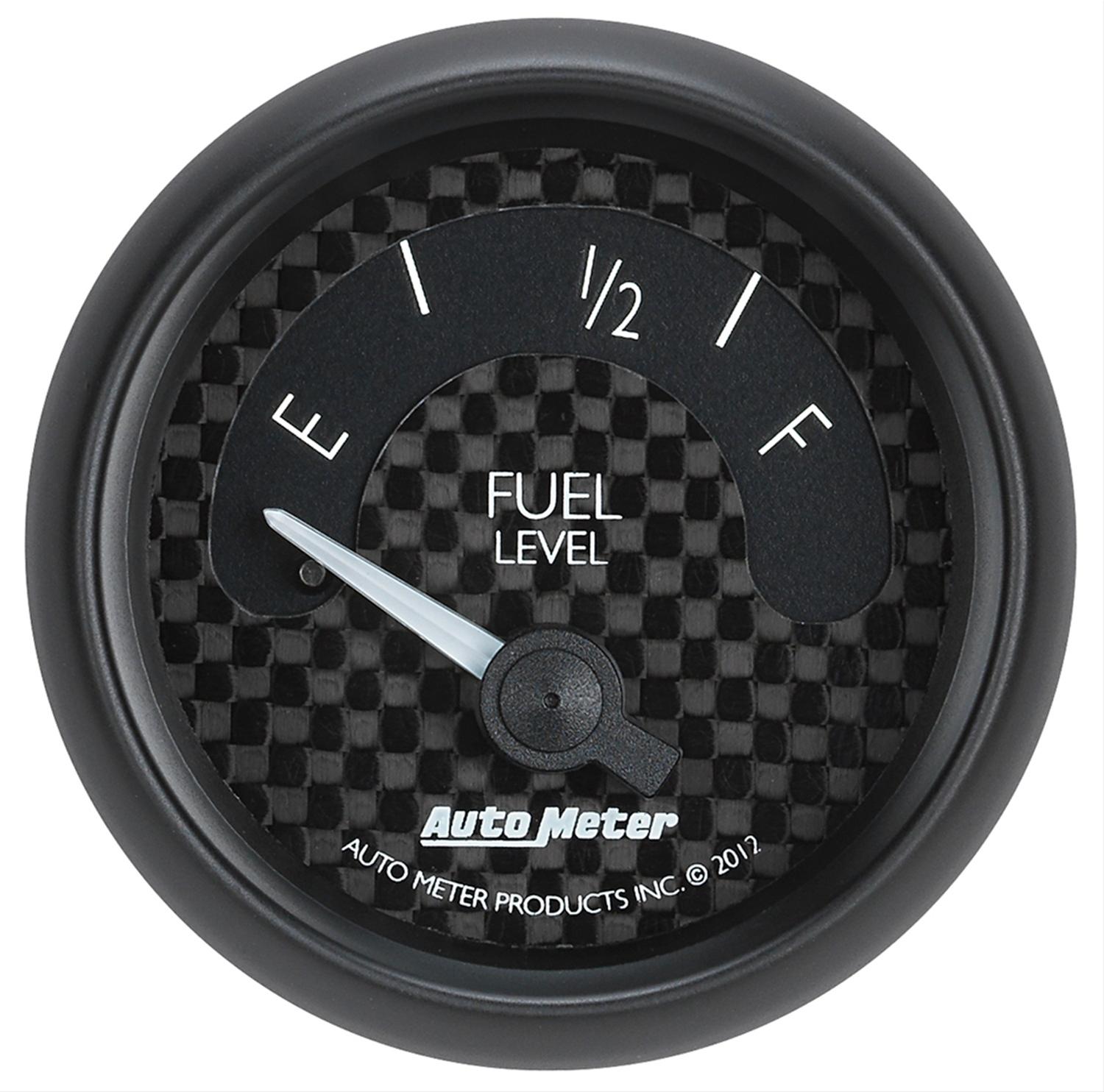 Autometer GT Series 52mm Short Sweep Electronic 73-10 ohms Fuel Level (For most Ford and Chrysler)
